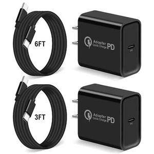 For Motorola Moto G Power (2025) 5G USB-C Fast Wall Charger+3/6FT Type-C Cable - Picture 1 of 26
