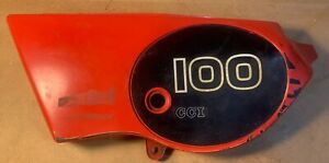 1980 1981 Suzuki Ds100 Ts100 Ds Ts Left Side Cover Red Plastic