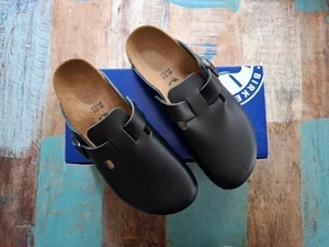 Birkenstock Boston Schwarz Größe 39 Narrow Fit Neuwertig - Bild 1 von 10