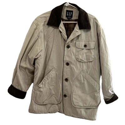 Vintage Gap Jacket Mens Small Flannel Lined Chore Barn Field Coat READ - Image 1 of 4