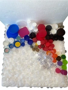Lote Plástico 400+ Tapas Plástico Botellas Tapas Arte y Manualidades Variedad Tamaños Colores - Imagen 1 de 8