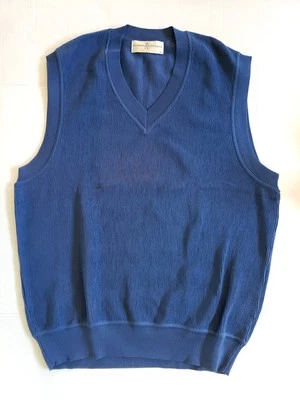 Chaleco suéter grande de golf para hombre L 100 % algodón Pima de calle y verde azul de lujo  Foto 1 de 4