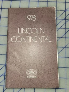 1978 Lincoln Continental Owners Manual Original - Foto 1 di 1