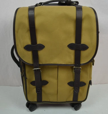 Discontinued Filson Rugged Twill rolling 4 wheel carry on suitcase luggage Tan - Image 1 of 4
