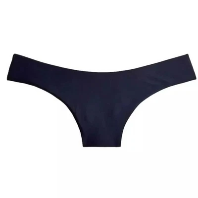 J.Crew Women's Navy Blue Curved Waist Cheeky Bikini Bottom Size S NWT - Image 1 of 4