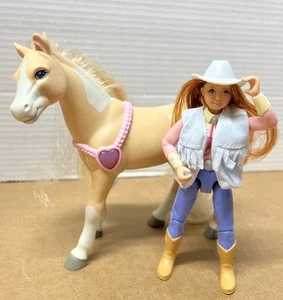 VTG Fisher Price Light Up Musical Horse Mattel Redhead Cowgirl Loving Family - Picture 1 of 15