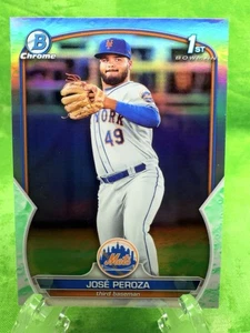 Jose Peroza - Lunar Glow - 2023 Bowman Chrome #BCP-149 New York Mets - Picture 1 of 11