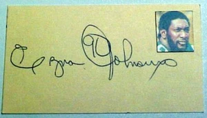 EZRA JOHNSON "GREEN BAY PACKERS" AUTOGRAPHED CUT SIGNATURE CARD - Picture 1 of 1