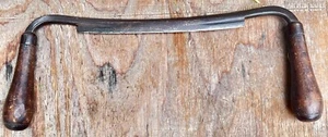 D. R. BARTON(?)  9'' DRAW   KNIFE SPOKE SHAVE, 17" OVERALL,  1800's(?) - Picture 1 of 15