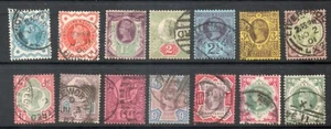 GB QV 1887 Jubilee 1/2d-1/- 14 Values good Used Set  SG197- 214 UK Seller - Picture 1 of 1