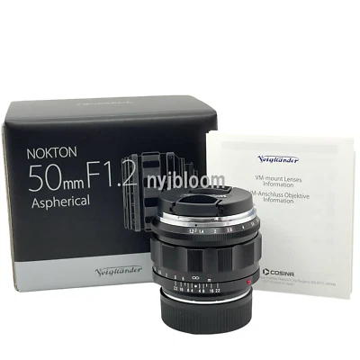 New VOIGTLANDER Nokton 50mm f/1.2 Aspherical Lens VM Mount Manual Focus - Image 1 of 4