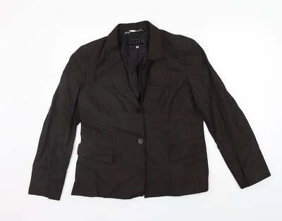 Traje chaqueta Coast para mujer marrón mezcla viscosa talla 16 Foto 1 de 4