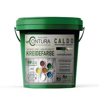 CONTURA FARBMANUFAKTUR Kreidefarbe -1KG- Shabby Chic Möbellack BeGreen Lack Möbel Farbe Holzlack Natur
