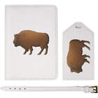 American Bison Passport Cover And Luggage Tag Travel Set Pa00013132