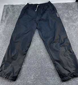 Vintage 90's Nike Black Nylon XXL Windbreaker Pants With Elastic Waistband - Picture 1 of 10
