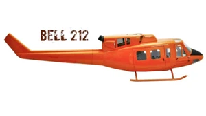 800 Luftrettung B 212 ARF RC Helicóptero Fuselaje 800 Bell212 Naranja Rojo KIT - Imagen 1 de 9
