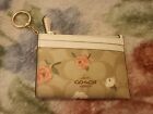 Coach Mini Skinny Id Case In Signature Canvas & Leather With Floral Print