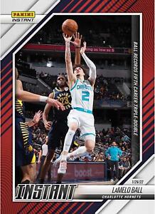 LaMelo Ball Hornets Parallel Panini Instant Fifth Career TripleDouble Card-LE/99