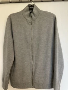 ASOS DESIGN MENS GREY ZIPPER SWEATSHIRT TOP RIBBED. NICE QUALITY AND FEEL SIZE L - Picture 1 of 3
