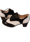 Odema Womens PU Leather Oxfords Wingtip Lace up Mid Heel Pumps Shoes size 10.5