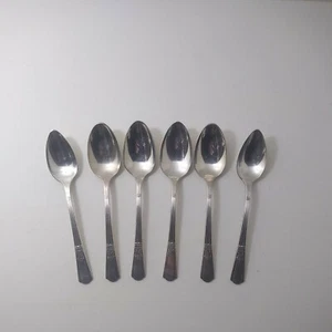 6 Teelöffel Hofsilberplatte Art Deco 1937 Silberteller Besteck #2 - Bild 1 von 4