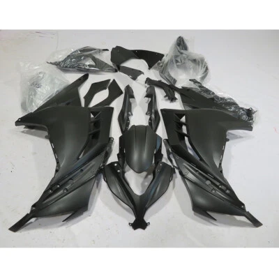 Kit de carenado negro mate carrocería para Kawasaki Ninja 300 EX300 2013-2017 15 16 EE. UU. Foto 1 de 2