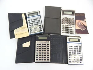 4J LOT Of Vintage Texas Instruments TI-35 & BA-55 TI Calculators 4 Pcs - Picture 1 of 3