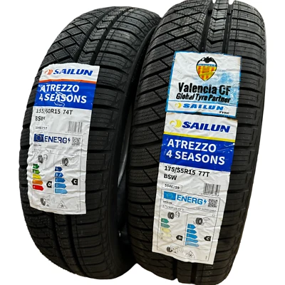 Ganzjahresreifen Sailun smart fortwo 451 Allwetter 155 175 vier Stück FABRIKNEU - Bild 1 von 2