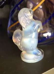 Vintage SABINO Opalescent Glass Pekingese Dog Figurine France Art Deco Small VTG - Picture 1 of 8