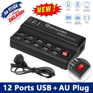 12 Port USB Type C Hub Charging Station Phone Charger Multi Dock Charger Adapter - Picture 1 of 14
