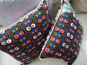 Home Decor Handmade Cotton Cushion Pillow Covers African Print Wax 45x45cm Gift - Picture 1 of 5