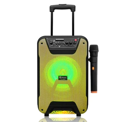 Altavoz inalámbrico portátil para exteriores sistema de megafonía estéreo + subwoofer micrófono control remoto Foto 1 de 4