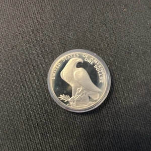 1984-S US Olympic Game Los Angeles Silver Dollar. Original Box CERT Pure silver  - Picture 1 of 5