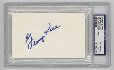 George Kell Signed Index Card. PSA. Detroit Tigers Hall of Famer - Image 1 of 2