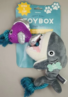 Caja de juguetes para perros cuerda de peces y tiburones y arrugas rellena brillante nueva con etiquetas Foto 1 de 4