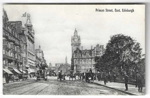 EDINBURGH - PRINCES STREET, EAST Postkarte Straßenbahn & von Pferden gezogene Fahrzeuge - Bild 1 von 1