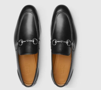 Mocasín GUCCI Jordaan para hombre de cuero negro, nuevo con caja, talla US 7,5, EU 41 Foto 1 de 4