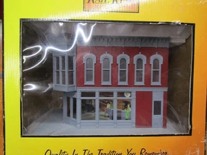 MTH RailKing Corner Drug Store Red w/ Gray Trim Commercial Building 30-9012 New - Picture 1 of 5