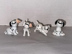 4 Vintage Disney 101 Dalmations Welpen Welpe Hund Resin Figuren Figuren Lucky - Bild 1 von 9
