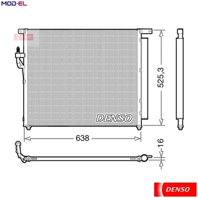 CONDENSER AIR CONDITIONING DCN10049 FOR FORD GBVAJQJ/GBVAJQW/GBVAJPF 2.2L 4cyl - Image 1 of 4