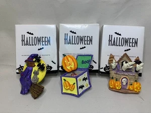 Lot of 3 Avon Glowing Halloween Magnets Witch Ghost Jack in Box - Picture 1 of 7