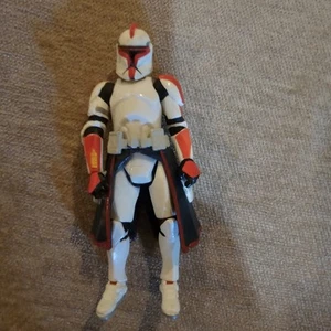 Star Wars CLONE WARS Hasbro 2004 3.75" Action Figure red arc CLONE TROOPER - Picture 1 of 2