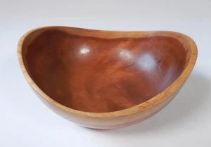 Cuenco decorativo moderno de madera de teca MCM de mediados de siglo, marca CR o R Makers - Imagen 1 de 8