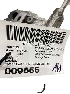 2023 FISKER OCEAN OEM AWD FRONT DRIVE UNIT ENGINE MOTOR FM2915840001H *16K* Foto 1 de 4