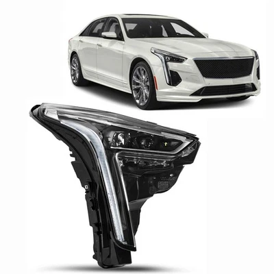 Full LED Headlight For 2019-2020 Cadillac CT6 W/ Cornering Lamp Passenger Right Foto 1 de 4