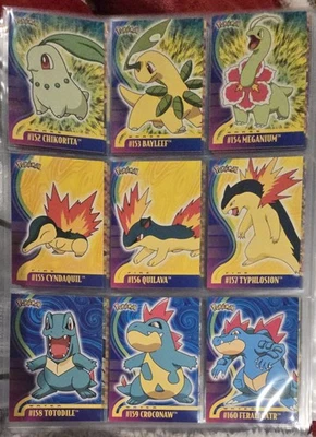 POKEMON TOPPS JOHTO SERIES 1 & 2 COMPLETE 140 CARD SET EXCELLENT BLUE LOGO 1999 - Image 1 of 4