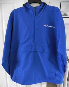 Men's Champion Hooded Windbreaker Anorak Royal Blue Size XL Extra Large - Picture 1 of 8