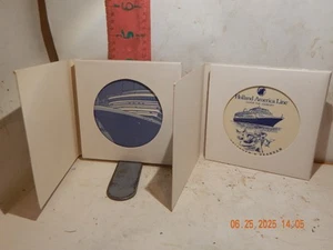Pair of Holland America Line tiles-The 4 Dam ships & Volendam & Zaandam-In box - Picture 1 of 1