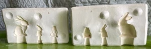 Ceramic Slip Mold 3 Softee Baby Rabbit Bunny Figurines - Picture 1 of 8