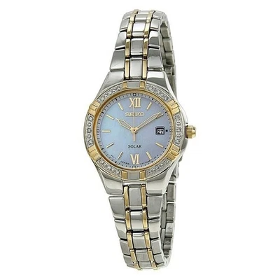 Seiko Diamonds SUT068 Mother-of-pearl Dial 5 ATM Solar 27.0mm Women's Watch - Image 1 of 4
